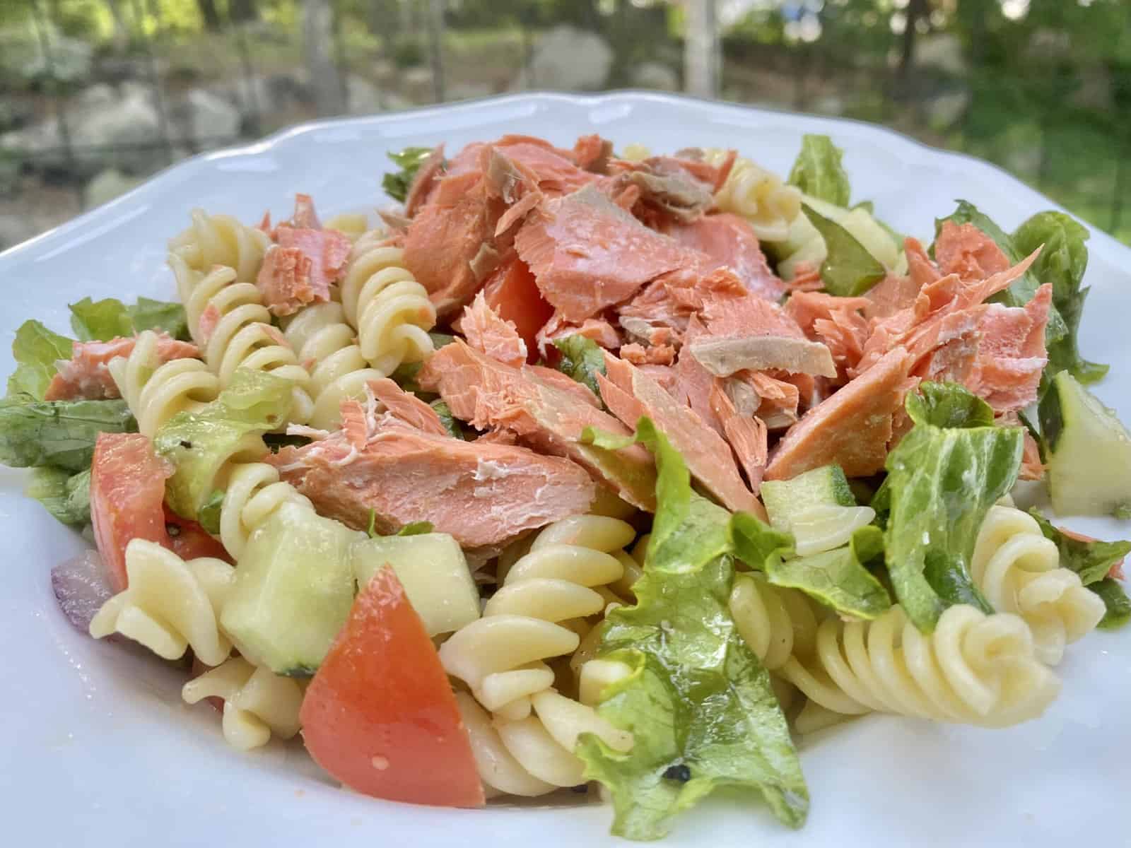 Salmon Pasta Salad - The Cardiac Cuisine